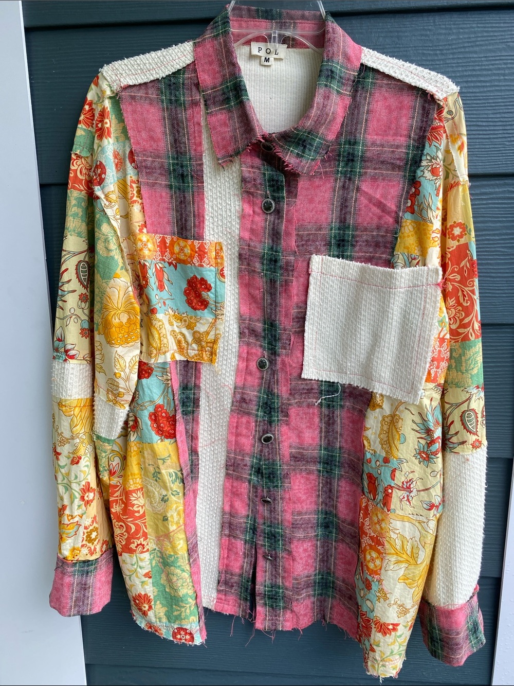 POL Patchwork Button Up